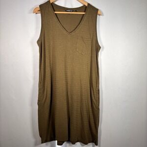 Toad Co Dress Womens Large Organic Cotton Hemp Earthy Sustainable Neutral Travel